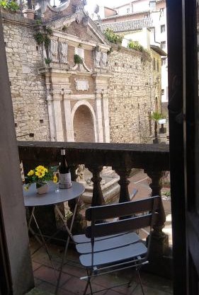 The Angela's House and large balcony on the square