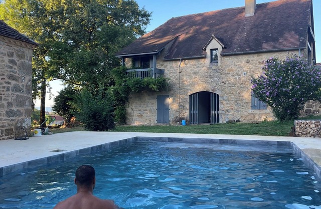 The bread oven. Stone house near Rocamadour with private heated pool.