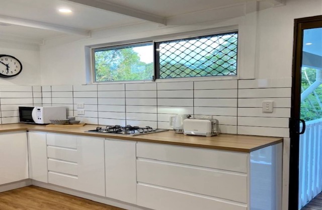 Newly renovated cabin with identical queen rooms