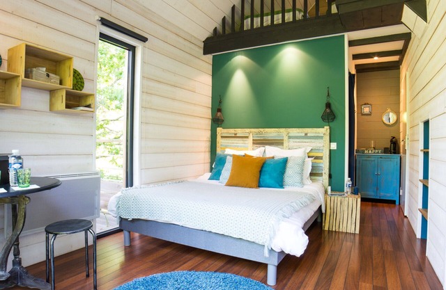La Cachoti’air-Cabaña de madera-Familiar-Habitación con desagüe-Vista al bosque