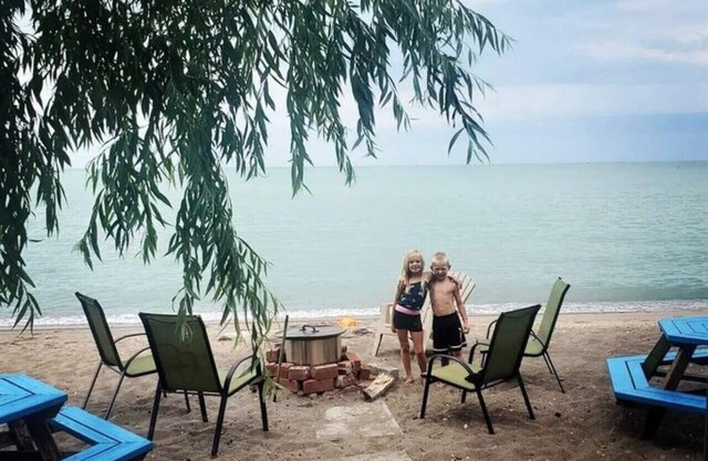 The Green Jelly Bean · Lakefront Tiny Home Cabin on the Beach