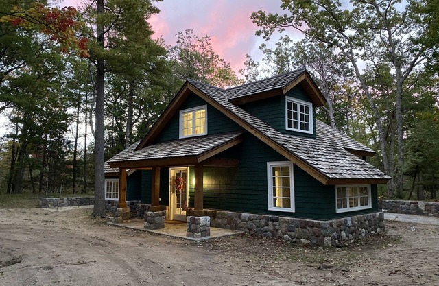 The Little Green Cottage in the Woods