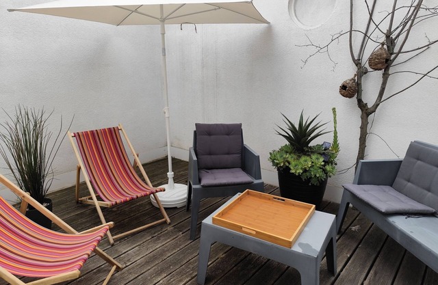 "the patio" outdoor space, air conditioning and calm...