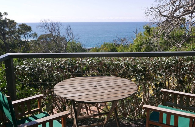 La vista de la playa de Tathra