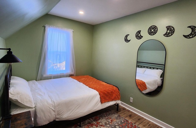 This is a private second-floor suite with its own entrance.