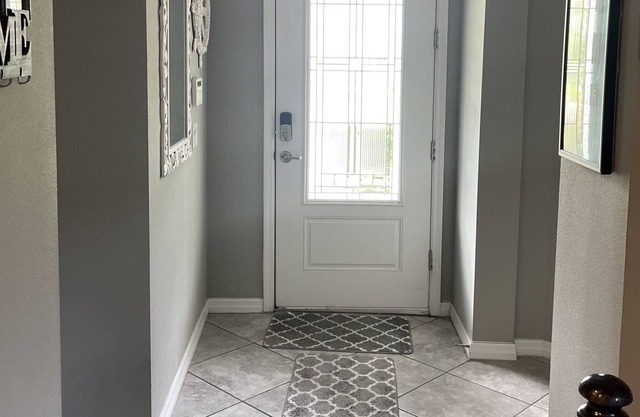 This is a single-family home with three bedrooms upstairs. One room for rent.