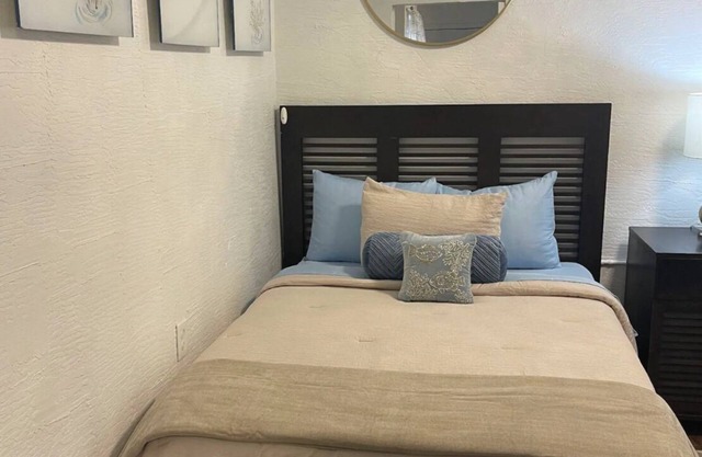 This unit has a separate living room with a pull out sofa for your guest& kiddos