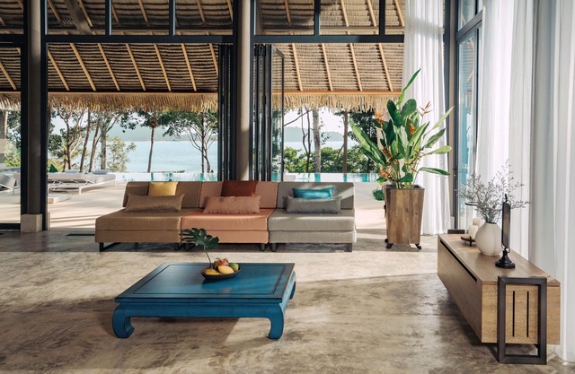 Villa de tres dormitorios con vista al mar y piscina en la isla de coco, Phuket