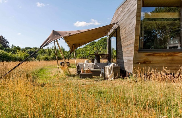Tiny House looking over the sheep meadows