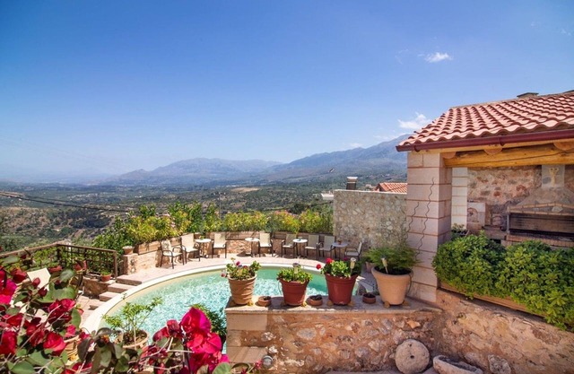 Villa tradicional de Creta | Villa Blue Mantzourana | Impresionantes vistas | 1 dormitorio | Samonas