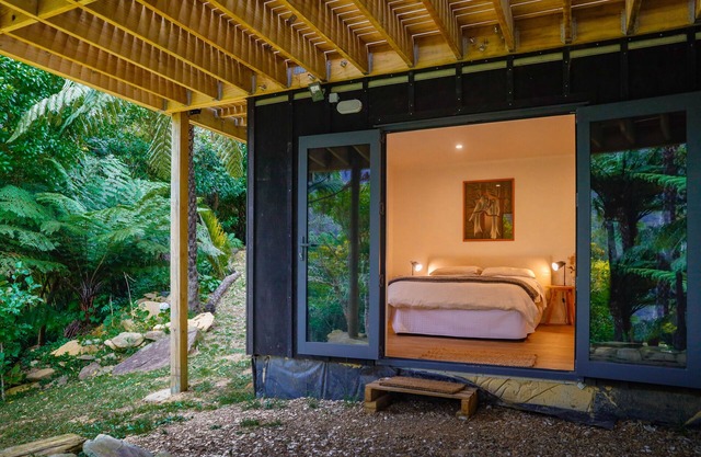 Tranquil space off nestled among native bush off Queen Charlotte Track