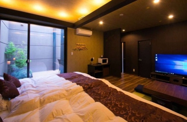 Twin beds tatami onsen openair jacuzzi bath / Oita Ōita