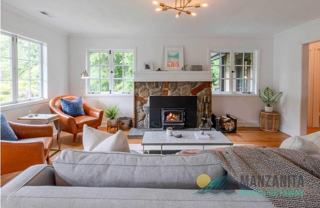 Unique one level home with a european feel. Fenced yard, hot tub and a short distance to the beach!