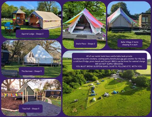 Unique Rental Tents on camping site All with private Kitchenettes & Comfy beds NO BEDDING SUPPLIED