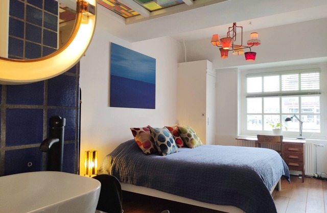 Unique room in former Bathhouse. Free parking