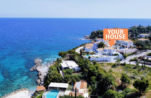 Unique seafront pool villa with infinity sea view