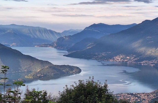 Vacation home high above Lake Como with views as far as Bellagio and the Alps