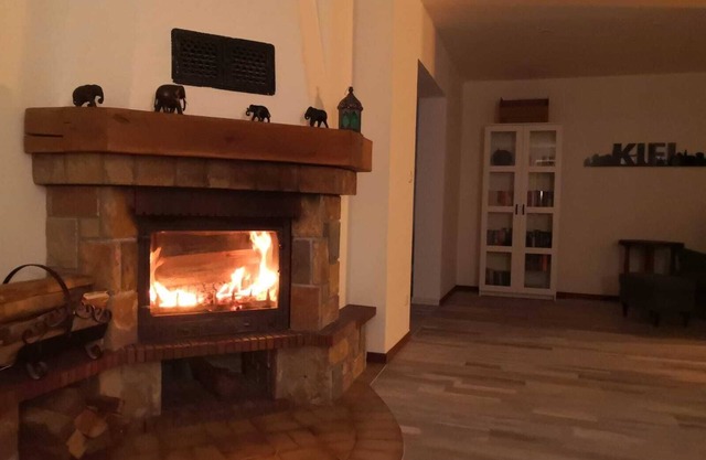 Vacation home on the edge of the forest with fireplace and gym