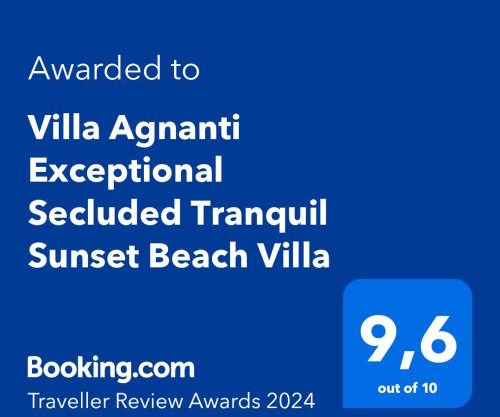 Villa Agnanti Exceptional Secluded Tranquil Sunset Beach Villa