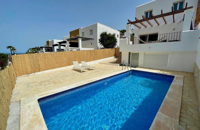 Villa Cala Vadella Ibiza, private pool, sunset view, family friendly, sleeps 6