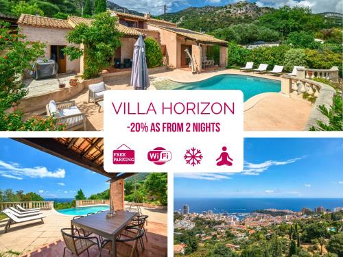 Villa Horizon - 5min from Monaco - Panoramic view - Infinity Pool - Air conditionner - Garden - Parking - Premium Services - Near Monaco Events