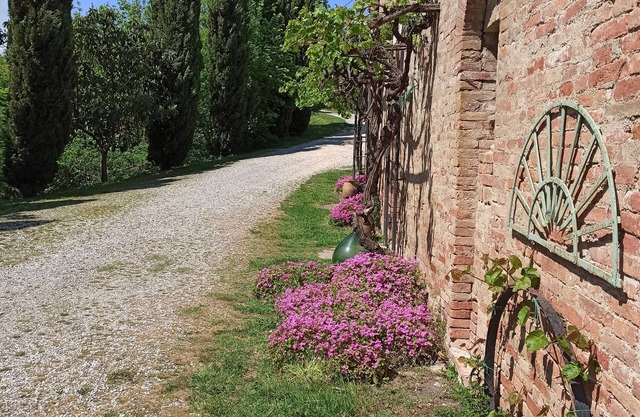 Villa in Siena Hills, flat 4/6 pax with pool A/C - heating- garden