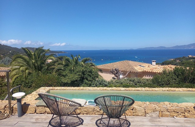 Villa - panoramic view of the Sanguinaires - swimming pool
