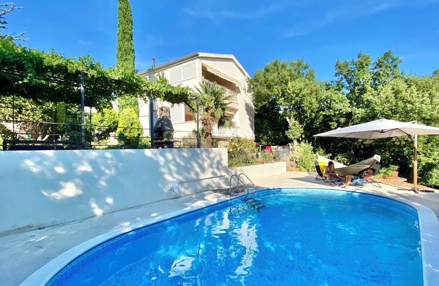 Villa Theresa Croatia 220m above the Adriatic Sea with pool,whirlpool and sauna
