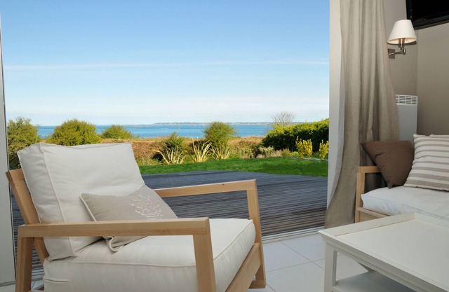 Villa Ewa Roscoff con vista al mar y piscina climatizada