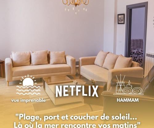 vue sur mer avec hammam et accès direct à leau