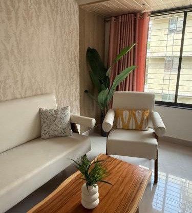 Wabi Sabi 2Bhk Furnished Apartment WiFi Kitchen Smart Tv by Abhibha Stays