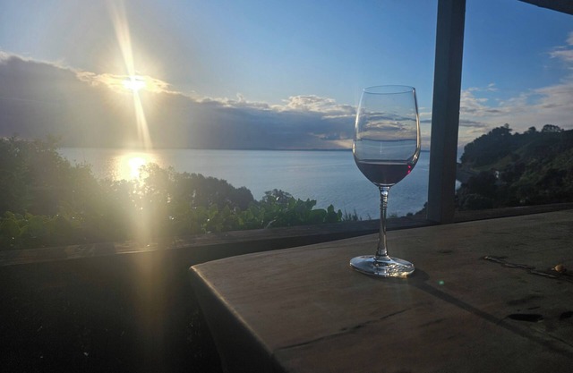 Waikawau Retreat. Private home, overlooking the sea, covered deck to entertain.