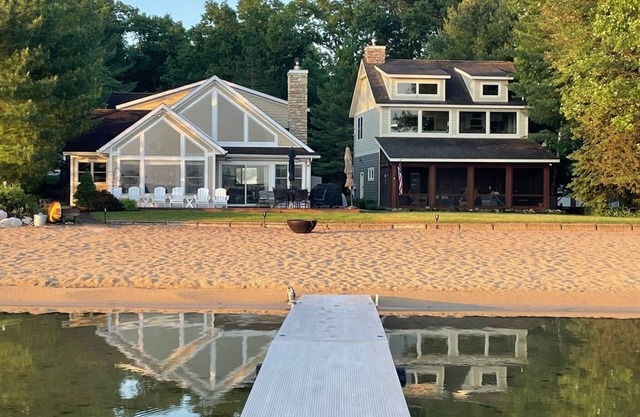 Waterfront! 2 Private Beach Homes with dock and 100 feet of private beach.