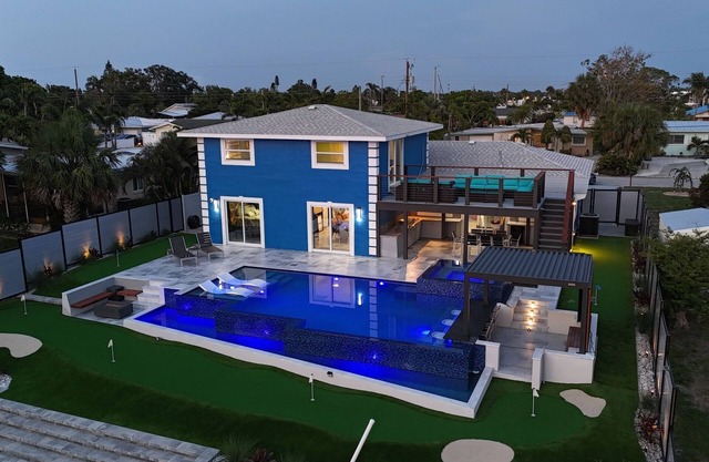Waterfront 5BR Luxury Home – Pool, Spa, Boat Lift, Putting Green, Fire Pit