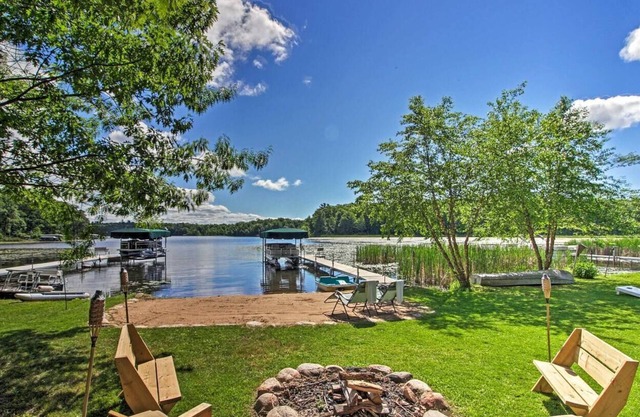 Waterfront Getaway w/ Beach, Paddle Boat, Fire Pit