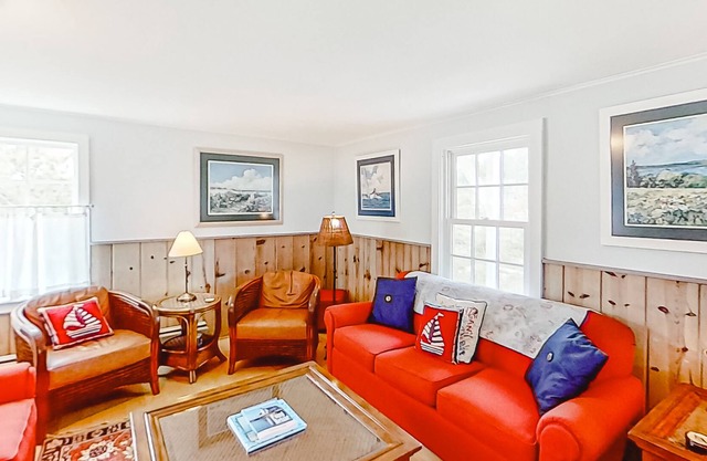 Waterfront home on Lake Michigan with 200 feet of beach & lake view porch