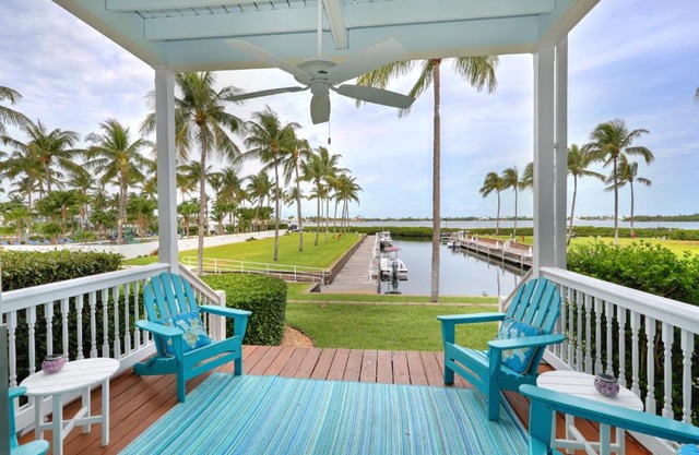 Waterfront luxury Villa 42 with sunset views and boat slip townhouse