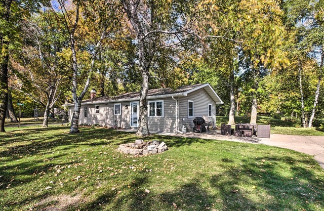 Waterfront Onamia Retreat w/ Dock & Fire Pit!