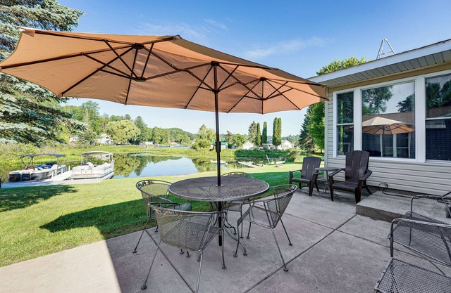 Waterfront Retreat w/ Dock & Yard in Reed City!