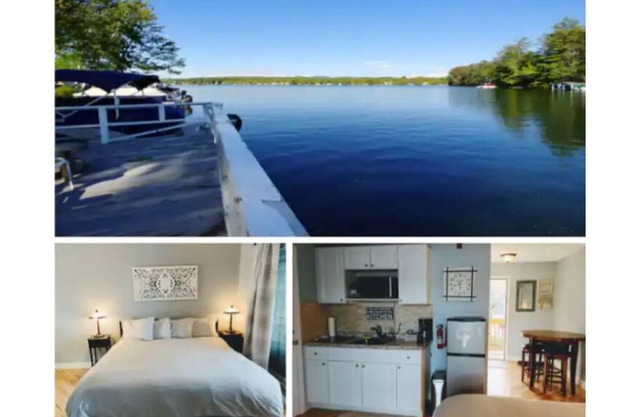 Waterfront Studio-King bed, Kitchen, Private Porch