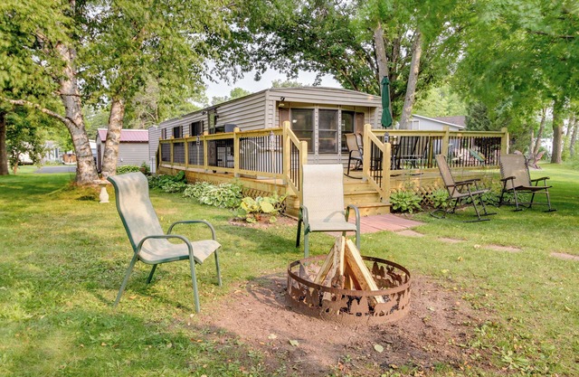 Waterfront Wahkon Home w/ Wraparound Deck & Docks