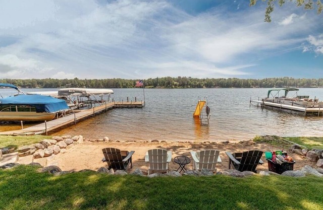 Whitefish Chain of Lakes 4 bedroom Home on Daggett with Sandy Beach!