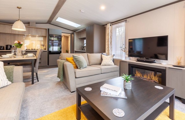 Wildwood - modern Kelling Heath caravan