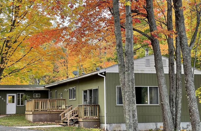 Woodsy spacious retreat close to Golfing & Mqt Mountain!