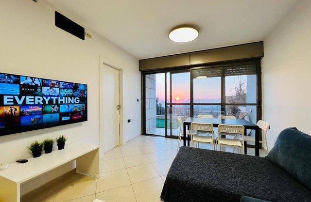 yellow equipment apartment with amazing view and great location