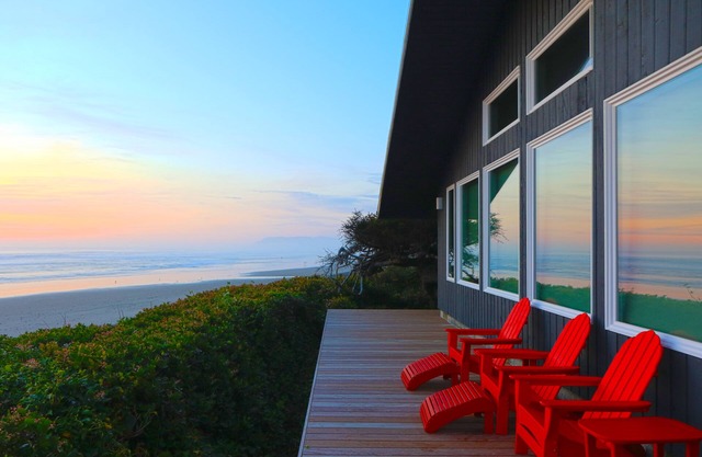 Casa de playa elegante frente al mar, vista de 180 °, pasos a la arena, ⭐⭐⭐⭐⭐