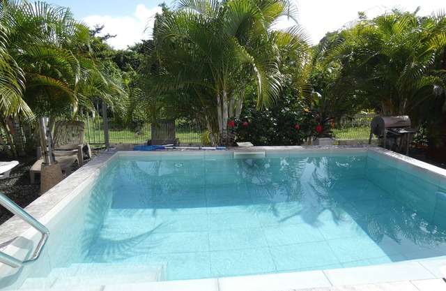 In total privacy, private heated saltwater pool