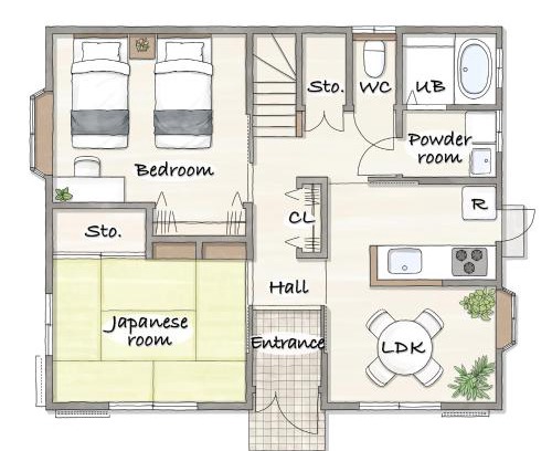 Yatsuka-gun Apartamento | 一休草加1階貸切