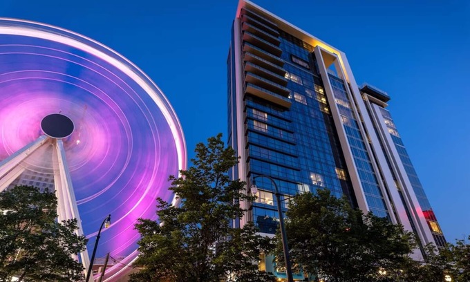 Peachtree Center Complejo | 1Bed/1Bath New Resort in Downtown Atlanta Near Centennial Olympic Park!