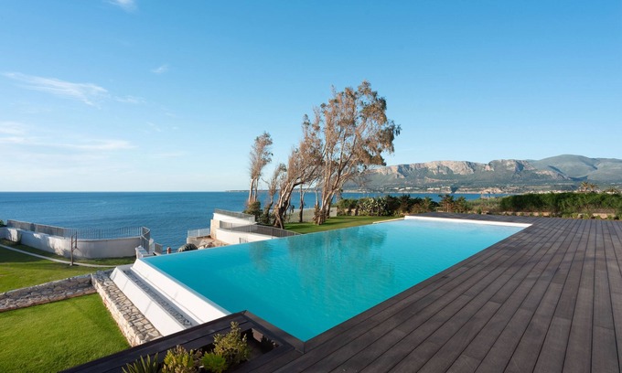 Trappeto Villa | Ammare Luxury beachfront villa with pool, sauna, and direct beach access